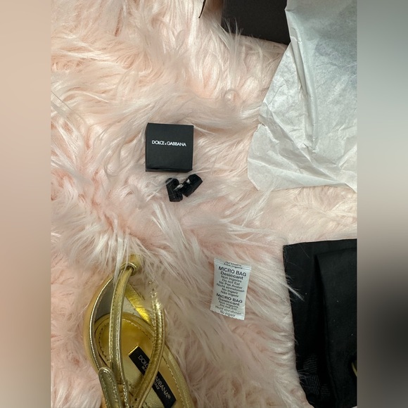 DOLCE & GABBANA Sculpted-Heel Metallic Leather sandals - Picture 15 of 16